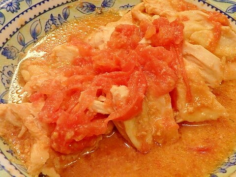 電子レンジで★トマト味噌チキン